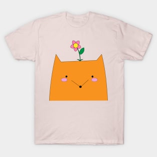 A fox cub with a flower on its head T-Shirt